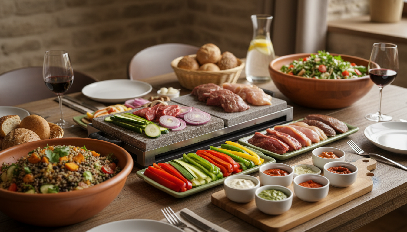 découvrez nos astuces pour réussir votre pierrade et des suggestions d'accompagnements savoureux pour un repas convivial et gourmand.